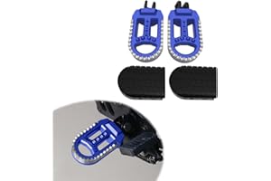 Xitomer Stainless + Rubber Motorbike Bike Foot Pegs, Fit for MT-03 MT-07 MT-09 MT-10 FJR1300 XSR900 XV950CR Racer MXT850 Niken Tracer 900, Motorbike Footrest Wide Fat Foot Pegs Footpeg