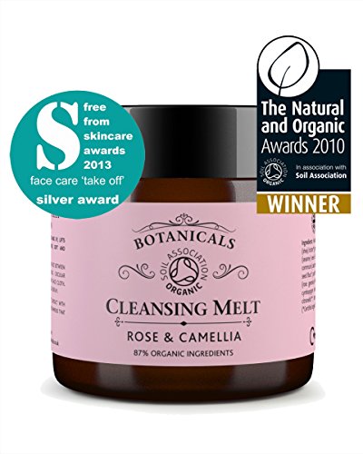 Botanicals Deep Nourishing Face Cleansing Melt - Makeup Remover, Facial Cleanser Balm and Skin Moisturiser, Rose & Camellia, 100% Natural & Certified Organic Ingredients (55g)
