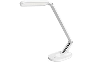 JKSWT Lámpara de escritorio LED, Lámparas de mesa para el cuidado de ojos protege los ojos Lámpara de oficina regulable con 5