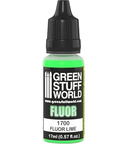Green Stuff World Vernice Acrilica Giallo Fluorescente | 17 Ml | Per Modelli E Miniature | Luminescente Sotto UV | Atossica
