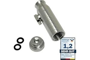 EKNA Distributeur de tabac à priser & doseur pour tabac à priser | Snuff Distributeur Snorter Rocket | Aluminium ... (Silver II)