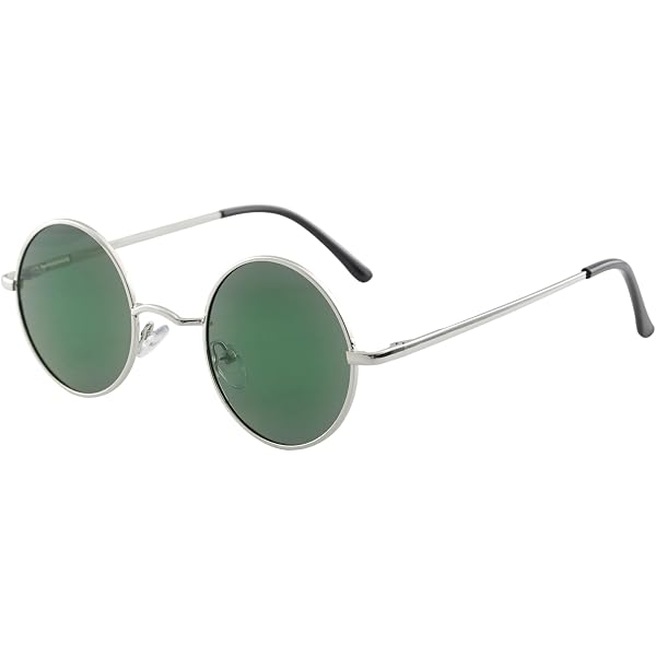 Lunettes De Soleil Rondes Rétro YAMEIZE En Bois Et Métal - UV400 Vintage Pour Homme Et Femme