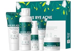 Hocossy skincare coreana kit viso completo, antirughe donna, Skincare idratanti, Tonico Essenza Crema Crema Occhi Siero, skincare uomo & skin care donna (TeaTree)