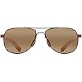 Maui Jim Sunglasses | Men's | World Cup H266-01 | Chocolate Stripe Fade Wrap Frame, Polarized HCL Bronze Lenses, with Patented PolarizedPlus2 Lens Technology