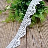 Produkttyp: Spitze AiCheaX Lace Crafts - Weiche Tüllspitze Baumwolle Stickerei Spitze DIY Bekleidungszubehör 1,8 cm - (Farbe: milchig weiß)