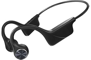 Echaar Knochenschall Kopfhörer Bluetooth 5.3, Bone Conduction Bluetooth kopfhörer Sport IPX5 Wasserdicht Staubdicht Open-Ear Sport Kopfhörer mit Mikrofon Wasserdichtes drahtloses Headset für Training