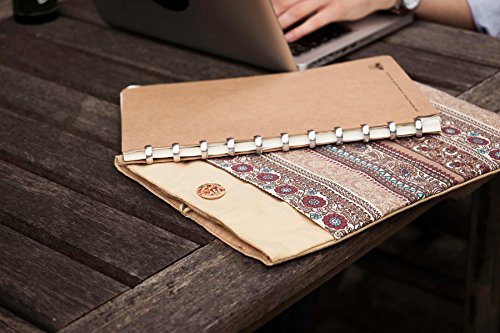 art cherry 13 bis13 3 Zoll Laptoptasche   Notebookh  lle Canvas-Gewebe Sleeve H  lle  Bohemia Laptop Tasche mit Stickmuster speziell f  r Macbook Air 