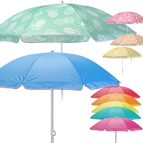 JEMIDI Sonnenschirm in 2 Ausführungen Sonnen Schirm Schutz Sonne Schirme (148 cm Durchmesser, Pink) - 3