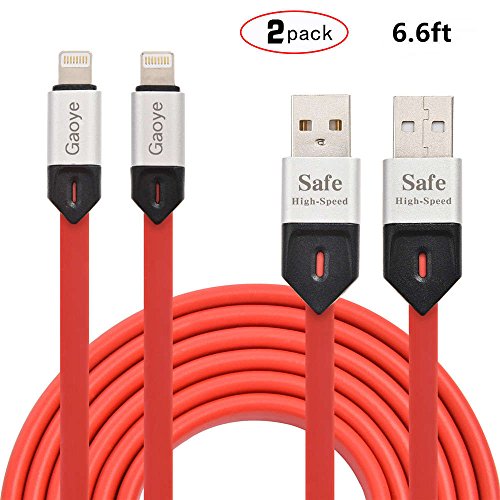 Lightning Kabel, Gaoye 6.6ft USB Ladekabel High-Speed Datenkabel für iPhone 7 7 Plus SE 6s 6 Plus 6 5S 5C 5, iPad Air 2, Mini 3, iPod 5, iPod Nano 7 (2-Pack / 2m) (Lightning Kabel)