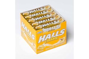 Halls Caramelos Sabor Miel y Limon, sin azúcar, 20 paquetes/ 10 caramelos