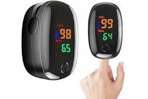 Tomedeks Oxímetro de pulso de dedo profesional, medición precisa de la saturación de oxígeno en sangre con