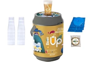 BEER UP décor Epicurien Tireuse à bières portative - 10 verres - fûts Beertender - 20h de froid sans électricité - remplissage par le fond des verres