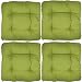 Produktbild proheim Stuhlkissen Bari 40 x 40 cm Sitzkissen Sparsets bequeme Gartenkissen stark gepolstere und weiche Stuhlauflage, Menge:4er Set, Farbe:Apfelgrün