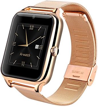 LENCISE New Z50 Smart Watch Phone NFC 2G Internet Bluetooth Wearable Devices Support SIM Card TF Card Smartwatch for Apple Android (Gold)