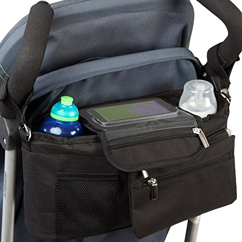 BTR Kinderwagen- / Buggy-Organizer oder Aufbewahrungstasche mit Reißverschlusstasche und Geldbeutel. Baby Kinderwagentasche - 3