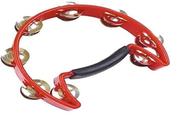 Fuzeau - Couronne Cymbalettes Demi-Lune Ø23 cm - Instrument Musique à Percussion Rouge - Son Cristallin, Rythme Expressif - Poignée Ergonomique - Éveil Musical Enfant Dès 4 Ans - Réf. 70909