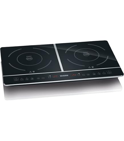 Klarstein InnoChef Doppel-Induktionskochfeld – Mobiles 3400 W Kochfeld Mit Touch-Control, Topfsensor, Timer, 10 Leistungsstufen, Überhitzungsschutz