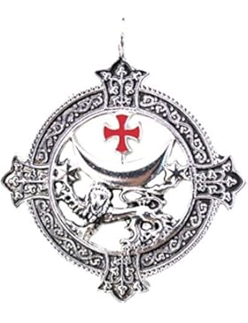 Tempelritter Löwe Amulett Keltischer Anhänger mit Halskette - Kraft und Erfolg