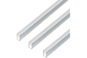 GAH-ALBERTS Alberts 499341 - Profilo a U, in alluminio, cromato, 1000 x 10 x 15 mm, set da 3 pezzi