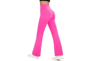 Glacspyg Yogabyxor, dam, utsvängda sportbyxor, hög midja, utsvängda byxor med magkontroll, träning, fitness, joggingbyxor