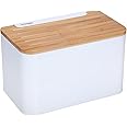 Kinhoff KH-1072 Bread Bin Wooden and Stainless Steel, White