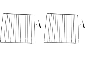 Ufixt 2 x Universal Chrome Adjustable Fixed Arm Grill Shelf for all Oven Cooker & Grill (310mm x 360 / 590mm)