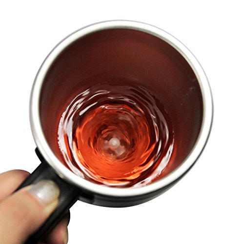 Tera® Aluminum selbstrührender Kaffeebecher Tasse Trinkbecher Becher Trinkflasche Wasserflasche Office Lazy Twist Self Stirring Mug für Coffee Kaffee Milch Tee Kakao Wasser - 6