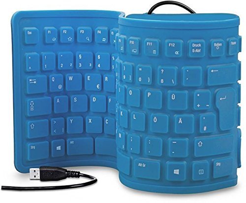 Gadget Deals 103 Keys Silicone Rubber Waterproof Flexible & Foldable Wired USB Keyboard For Laptop, PC (Colors will be sent as per availability) RS.599 (70.00% Off) - Amazon