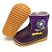 Freycoo Girls Squeaky Boots Real Leather Infant Baby Toddler Flower Purple UK 5 / EU 21