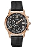 Guess Herren Chronograph Quarz Uhr mit Leder Armband W1000G4