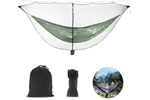 Udbrud Hängematte Moskitonetz, Camping Hängemattennetz, Outdoor Moskitonetz mit Zwei Wege Reißverschluss 360-Grad-Schutz Polyesternetz Tragbares Haengematten-Moskitonetz für Camping (Schwarz)