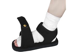 FakeFace Chaussure de Plâtre Post-opératoire Réglable, Chaussure Bout Ouvert pour Pied Blessé, Protection pour Fracture du Pied, Pieds Gauche et Droit Universels pour Enfant Adulte