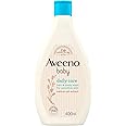 Aveeno Baby Daily Care Hair and Body Wash (1 x 400 ml), Tear-Free Baby Wash with Gentle Fragrance with Collodial Oatmeal, Gen