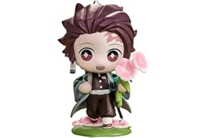 XESAGSNV Desktop Decorative Sculptures, PVC Sculptures, Cake Decorations, Demon Slayer Cartoon Character Ornaments, Anime ornaments, Color Box Packaging(Kamado Tanjirou) (Flower Kamado Tanjirou)