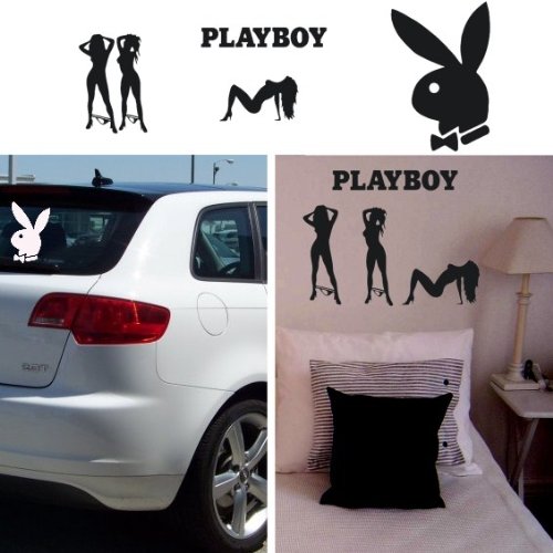 Preisvergleich Produktbild Decooo Wandaufkleber Playboy schwarz