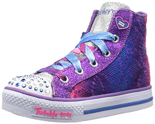 Skechers Kids Twinkle Toes Shuffles High Top Lighted Sneaker Little Kid Big...