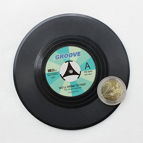 COM-FOUR 8er Set Vinyluntersetzer, 11 cm, Tischdeko - 7