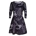Produktbild OVERDOSE Damen Weihnachten Swing Kleid Frauen Damen Weihnachten Santa Party Kleid Damen Schneemann A-Linie Mini Kleider (3XL,B)
