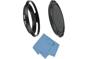 SIOTI Kamera 49mm Gegenlichtblende, Mattbehandlung innen, Aluminiumlegierung, Aush?hlungsstil, Ultra d¨¹nn, Kompatibel mit Allgemeinen Kameraobjektiven von Nikon Canon Sony Und Andere