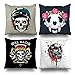 Produktbild Suesoso Dekorative Kissen Fall Serie Modern Einfachen Geometrischen Stil Totenkopf Blau Rosen Überwurf Kissenbezügen, 45,7 x 45,7 cm, Set 4 20 x 20 Colour6
