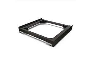 Meliconi Base Move Black Base antivibración con ruedas y frenos, compatible con lavadoras y secadoras de 60 cm, capacidad máxima 250 kg, color negro