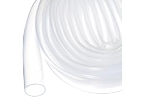 Rebower Tubo de Silicona de 1m (3Ft) 12mm ID 14mm OD Transparente Mangueras de Silicona Pura para Bombas Sifonado Drenaje Riego Elaboración de Cerveza 1/2" x 9/16"