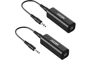ZIOCOM Ground Loop Noise Isolator, Isolatore Rumore ad Anello di Messa a Terra per Impianto Audio/Auto/Impianto Stereo Domestico con 3.5mm Cavo Audio 2 Pezzi