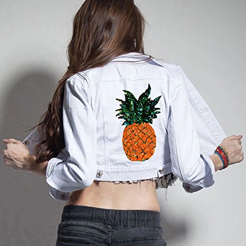 Blue Vessel 1 Stück Ananas Blume Stickerei Nähen Bügeln auf Patches Abzeichen Tasche Applique Kleid T-Shirt Jeans Hut Cheongsam Für Dekor - 2