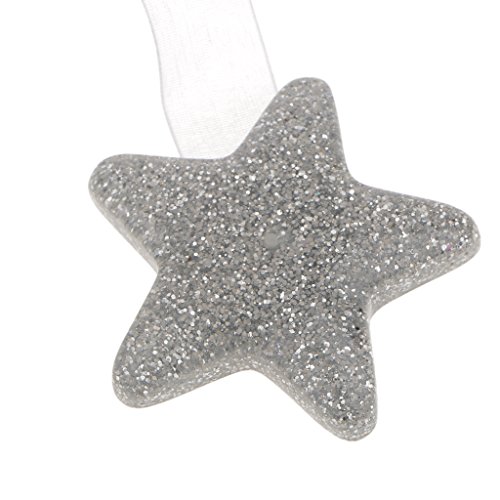 MagiDeal Ein Paar Magnet Raffhalter Vorhang Clip für Wohnzimmer Vorhang Gardine , Stern Form – Silber - 3