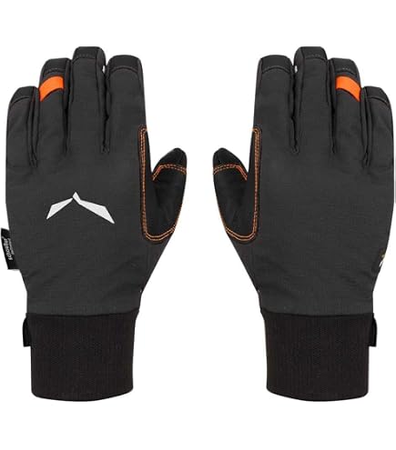Salewa Walk Wool Leather Mitten, Grey, S Fashion