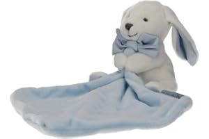 Doudou et Compagnie - Scatola con fiori e pupazzetto a forma di coniglio con fazzoletto di peluche, blu cielo, Codice dell’Articolo: DC3338