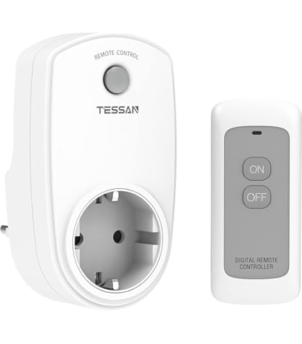conecto Draadloze stopcontacten met afstandsbediening voor buiten, 2300 watt, 230 V, 3 x stopcontact met afstandsbediening, buitenset, IP44, energiebesparend, 30 m bereik, zwart