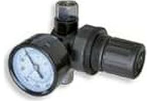 EDM Mota Herramientas 39808 Regulador de Caudal con Manometro, Negro