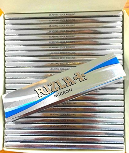 RIZLA Silver Micron King Size Slim Thin Cigarette Rolling Papers (20)